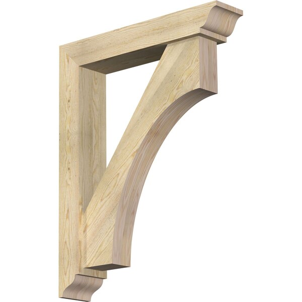Ekena Millwork Westlake Traditional Rough Sawn Bracket w/ Offset Brace, Douglas Fir, 6"W x 30"D x 38"H BKT0604X30X38WTL01RDF - main